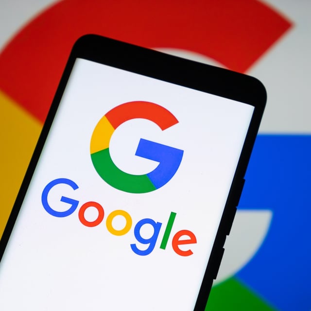 google logo on a phone