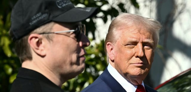 Donald Trump et Elon Musk à la Maison Blanche, à Washington, le 11 mars 2025