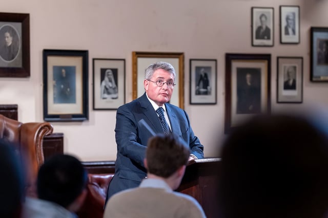 Leonard Leo speaks at The Cambridge Union on March 11 in Cambridge, Cambridgeshire.