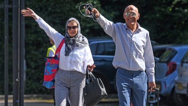 Pauline Al Said and Mark Wheatcroft outside Salisbury crown court after their trial last year