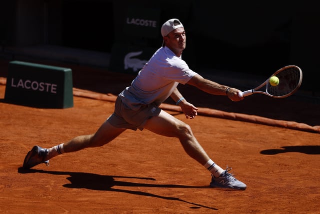 Tennis - French Open - Roland Garros, Paris, France - May 30, 2025 Tommy Paul of the U.S. in action during his third round match against Russia's Karen Khachanov REUTERS/Stephanie Lecocq