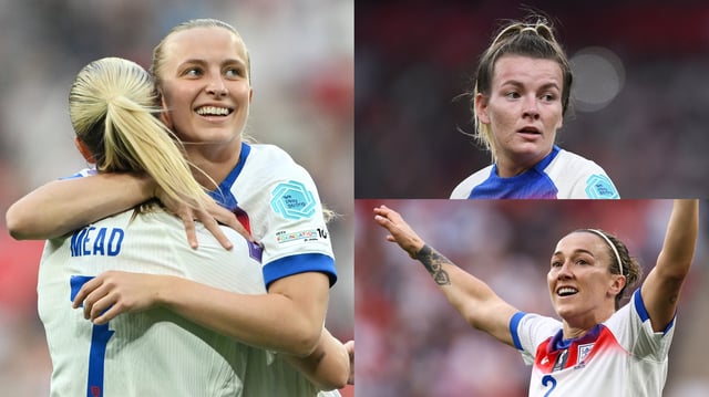 Aggie Beever-Jones Lauren Hemp Lucy Bronze England Women composite