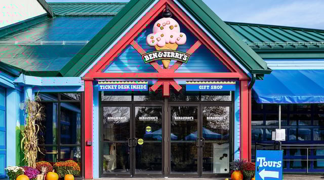 A view of the Ben & Jerry's Ice Cream factory and corporate headquarters. (John Greim/LightRocket via Getty Images)