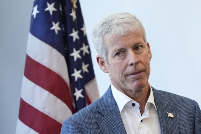 FILE - U.S. Secretary of Energy Chris Wright listens during a press conference at Lawrence Berkeley National Laboratory, Thursday, May 29, 2025, in Berkeley, Calif. (AP Photo/Godofredo A. Vásquez, File)