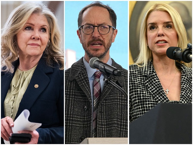 UNITED STATES - FEBRUARY 6: Sen. Marsha Blackburn, R-Tenn., is seen after the senate luncheons in the U.S. Capitol on Tuesday, February 6, 2024. (Tom Williams/CQ Roll Call) https://www.gettyimages.com/detail/news-photo/sen-marsha-blackburn-r-tenn-is-seen-after-the-senate-news-photo/1983625320?adppopup=true