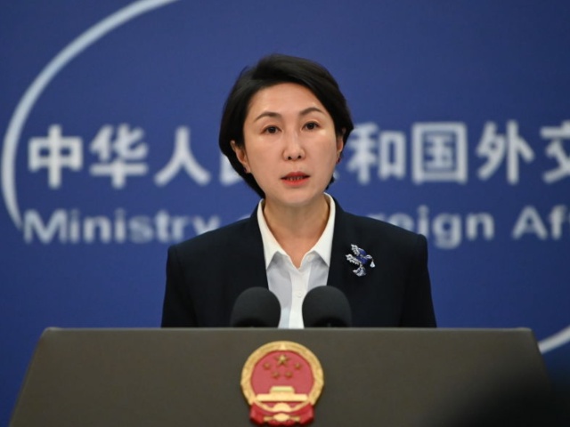 12 March 2025, China, Peking: Mao Ning, China's first foreign office spokeswoman, answers questions from journalists. Mao announced that the vice foreign ministers of China, Russia and Iran will meet in Beijing to discuss Iran's nuclear program. Photo: Johannes Neudecker/dpa (Photo by Johannes Neudecker/picture alliance via Getty Images)