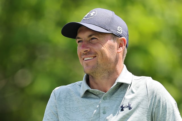 DUBLIN, OHIO - MAY 29: Jordan Spieth of the United States looks on from the 15th tee during the first round of the Memorial Tournament presented by Workday 2025 at Muirfield Village Golf Club on May 29, 2025 in Dublin, Ohio.