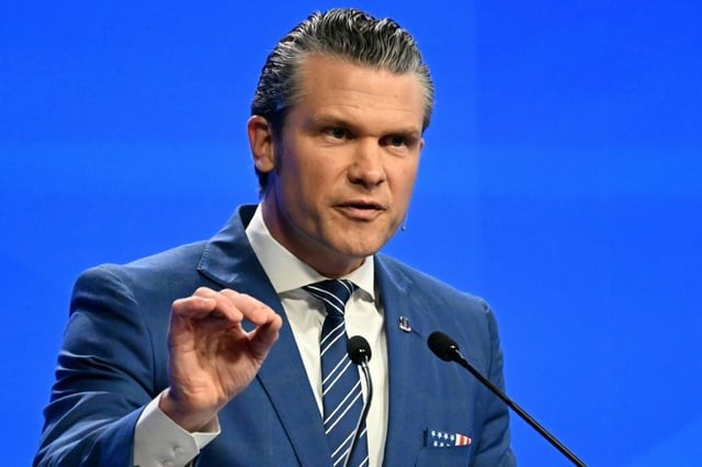 US Secretary of Defense Pete Hegseth was talking at an annual security forum in Singapore