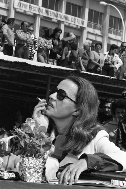 FILE - Jury President Jeanne Moreau smokes a cigarette at the Cannes Film Festival in France on May 12, 1975. (AP Photo, File)