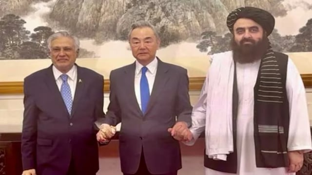 The foreign ministers of China, Pakistan and Afghanistan met on May 21, 2025, in Beijing.