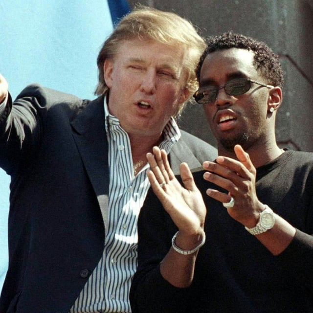 ARCHIV - 16.05.1996: Donald Trump und US-Rapper Sean Combs.