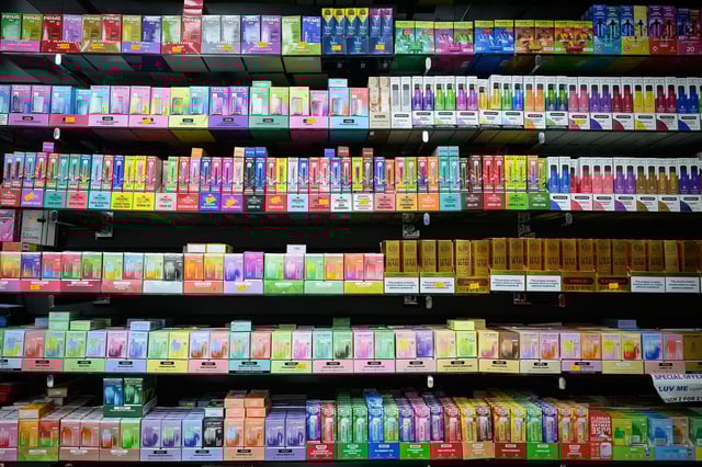 The sale of disposable vapes will be banned in the UK from Sunday, June 1.