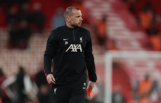 Soccer Football - Premier League - Liverpool v Newcastle United - Anfield, Liverpool, Britain - February 26, 2025 Liverpool assistant coach John Heitinga during the warm up before the match REUTERS/Phil Noble/File Photo