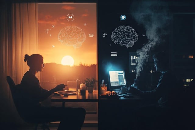 The conclusion: evening people decline cognitively faster than morning people. Credit: Neuroscience News