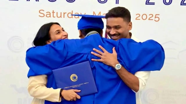 Dhanush-Aishwarya Rajinikanth Reunite After Divorce For Son Yatra Raja’s Graduation – See PIC