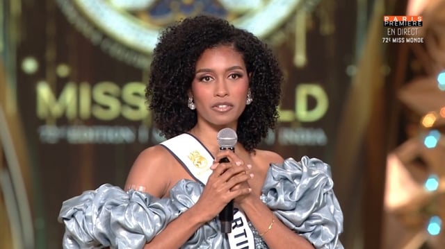 Aurélie Joachim au concours Miss Monde 2025