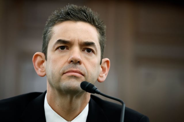 Jared Isaacman testifies during a Senate confirmation hearing on Capitol Hill on April 9, 2025.