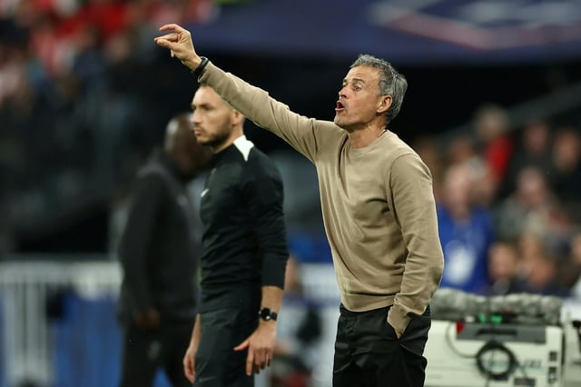 L'entraîneur espagnol du Paris Saint-Germain, Luis Enrique, lors de la finale de la Coupe de France contre le Stade de Reims, à Saint-Denis, le 24 mai 2025