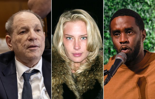 From left, Harvey Weinstein, Crystal McKinney and Sean &#34;Diddy&#34; Combs. (FilmMagic; Getty Images)