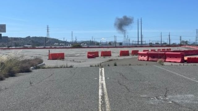 A massive fire was seen at Richmond's Chevron refinery on Saturday