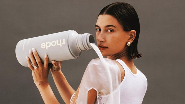 Bieber promotes her brand to her 55 million Instagram followers