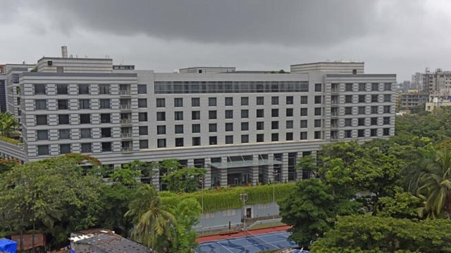 The police have booked an unidentified person for calling the Grand Hyatt hotel in Santacruz on Friday claiming a bomb had been placed in the hotel premises and would soon explode (Photo by Pratik Chorge/Hindustan Times) (Pratik Chorge/HT Photo)