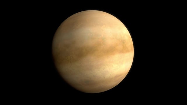 The planet Venus is shrouded in a thick, cloudy atmosphere. Credit: NASA's Goddard Space Flight Center