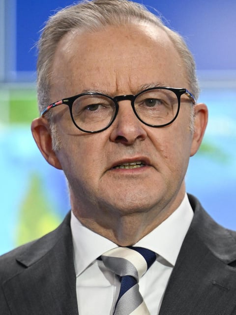 Anthony Albanese sidestepped a question on whether he’ll be immediately hit with Labor’s proposed tax of super balances above $3m. NewsWire/ Martin Ollman