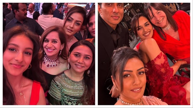 Namrata Shirodkar was joined by daughter Sitara as they attended the Miss World 2025 ceremony in Hyderabad.