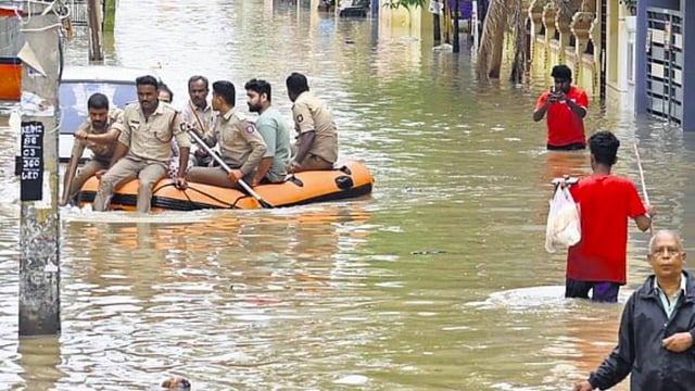 Floods in Bangalore on May 19, 2025. Credit: Vishnu Vardhan Reddy