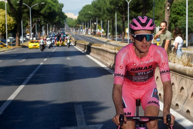 Le Britannique Simon Yates, vainqueur du Giro, le 1er juin 2025 à Rome
