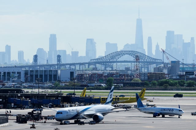 Newark Liberty International Airport in Newark, N.J., on May 7, 2025.