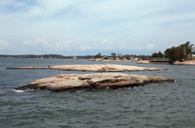 Thimble Islands archipelago in the Long Island Sound, Branford, Connecticut (Photo by Carol M. Highsmith/Buyenlarge/Getty Images)