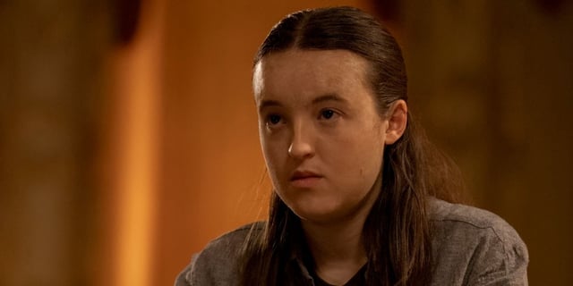 Bella Ramsey staring ahead in The Last of Us Season 2 Finale.