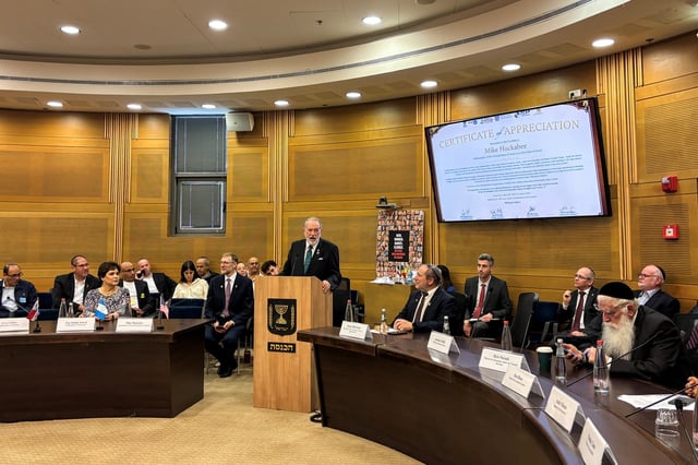 L’ambassadeur des États-Unis en Israël, Mike Huckabee, à Jérusalem le 28 mai 2025.