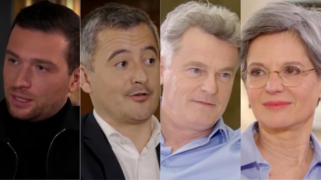 Jordan Bardella, Gérald Darmanin, Fabien Roussel et Sandrine Rousseau étaient les invités de l’émission Une ambition intime, diffusée dimanche soir sur M6.