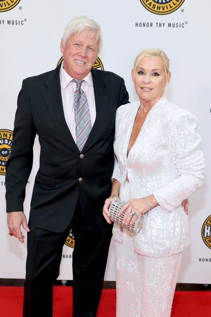 Randy White, left, and Lorrie Morgan attend the class of 2022 Medallion Ceremony at Country Music Hall of Fame and Museum in Nashville, Tennessee, on Oct. 16, 2022.