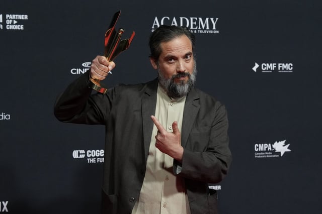Daniel Bekerman, producer of "The Apprentice," winner of Best Motion Picture, poses for a photo at the Canadian Screen Awards, in Toronto, Sunday, June 1, 2025. THE CANADIAN PRESS/Chris Young