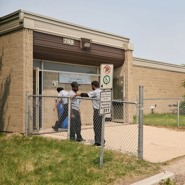 A reception centre for evacuees of the wildfires in northern Manitoba is being staffed by provincial Emergency Social Services, and the Canadian Red Cross at the Billy Mosienko Arena in Winnipeg, Thursday, May 29, 2025  THE CANADIAN PRESS/David Lipnowski