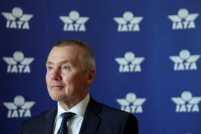 IATA Director General Willie Walsh looks on during an interview with Reuters in Dubai, United Arab Emirates, June 2, 2024. REUTERS/Amr Alfiky/File Photo