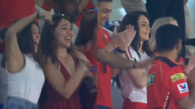 RJ Mahvash and Preity Zinta were present at the PBKS vs MI match.