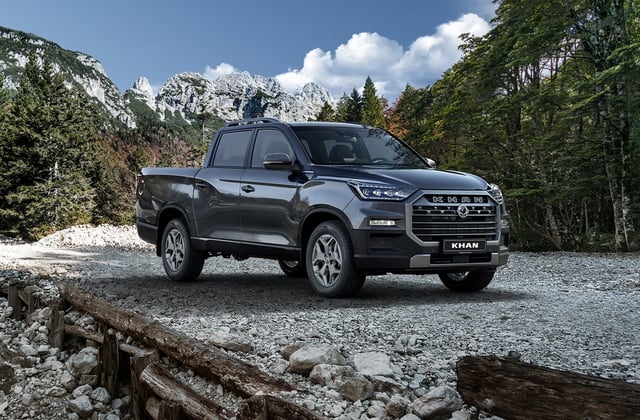 This photo, provided by KG Mobility Corp., shows its Musso Sports Kahn pickup. (PHOTO NOT FOR SALE) (Yonhap)
