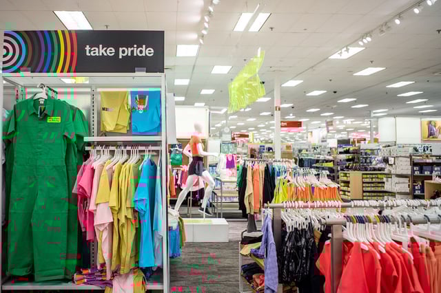 Pride Month apparel is seen on display at a Target store on June 6, 2023, in Austin, Texas.