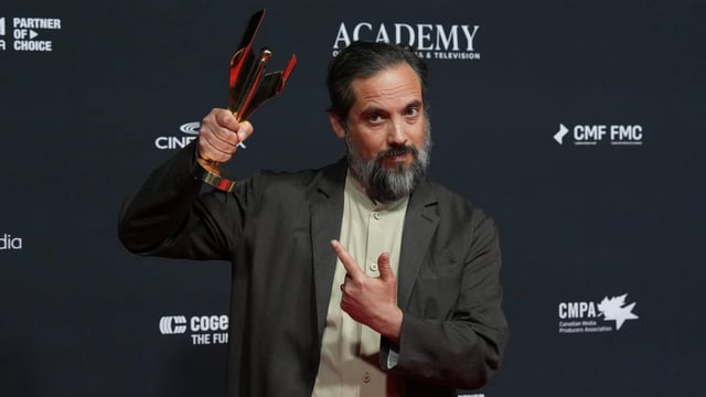Daniel Bekerman, producer of The Apprentice, winner of Best Motion Picture, poses for a photo at the Canadian Screen Awards, in Toronto, Sunday, June 1, 2025. 