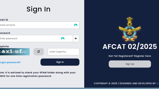 AFCAT 2025 registration window is now open at afcat.cdac.in. 
