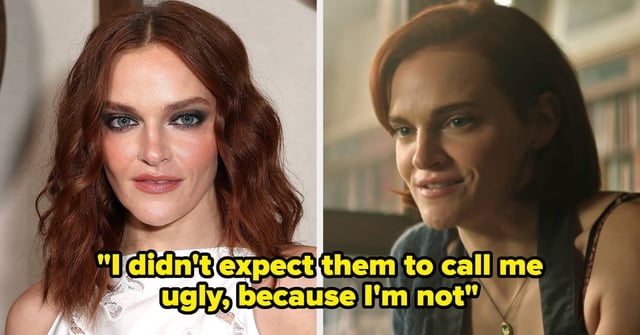 Two side-by-side images: Left, a woman in a stylish white dress. Right, the same woman in a casual, relaxed setting