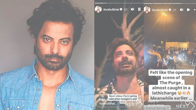 Actor Rahul Bhat and the Instagram stories he shared after the Paris clashes
