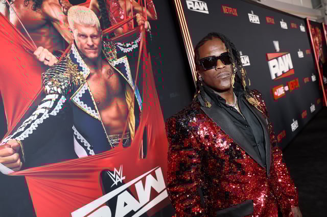 INGLEWOOD, CALIFORNIA - JANUARY 06: R-Truth attends Netflix&#39;s Debut of WWE Monday Night Raw at Intuit Dome on January 06, 2025 in Inglewood, California