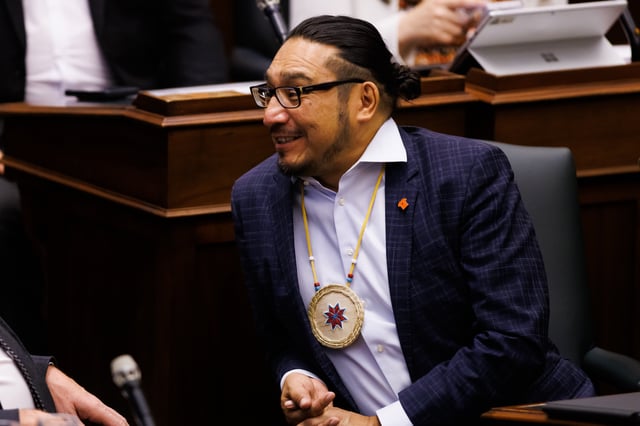 NDP MPP Sol Mamakwa attends Question Period at Queen's Park in Toronto on Tuesday, May 13, 2025. 
