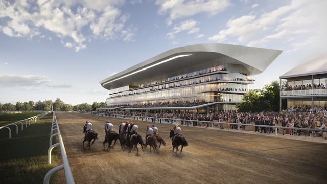 The Belmont Stakes at Saratoga Race Course is the final leg of the Triple Crown. (New York Racing Association via AP, File)